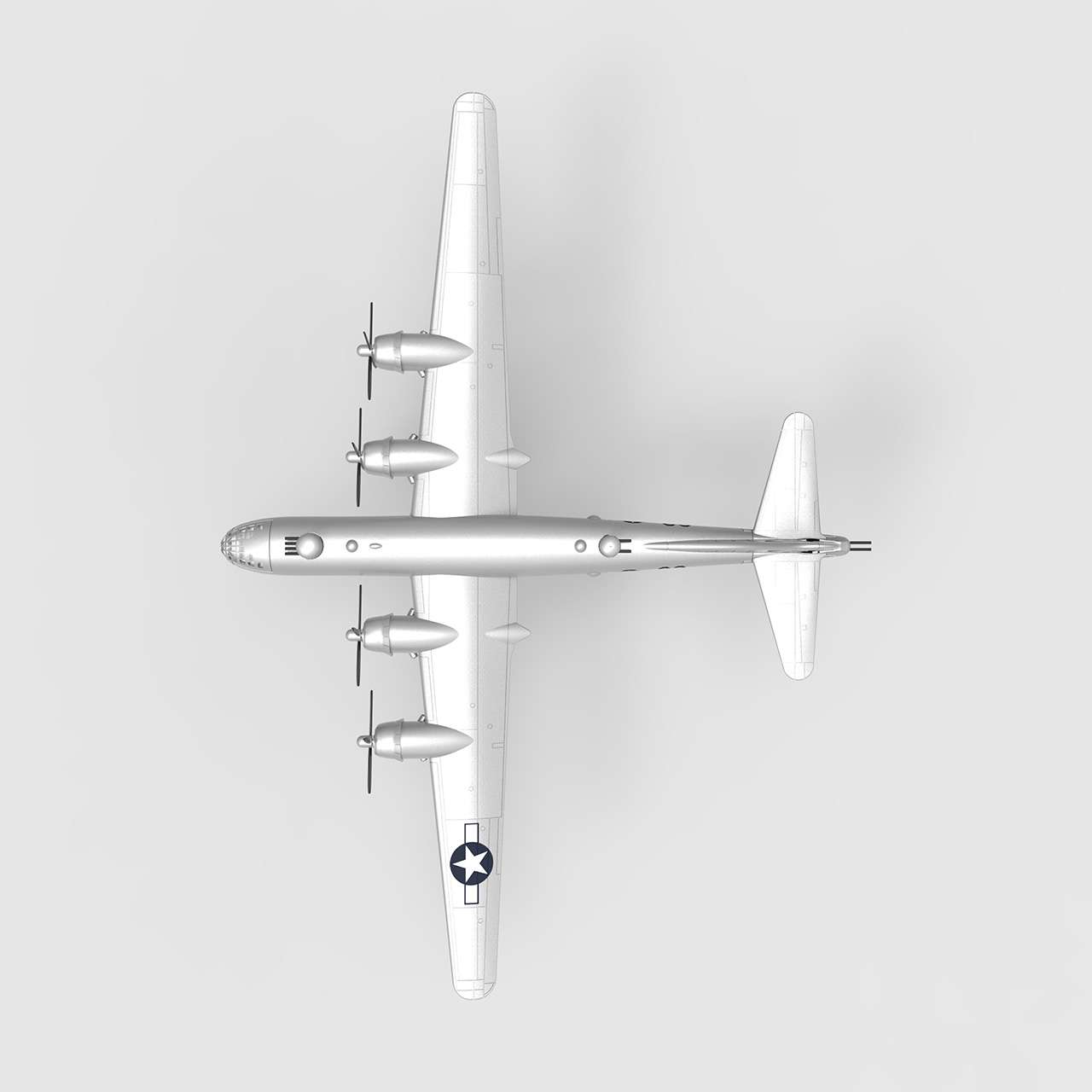 Boeing B29 - Enola Gay | Visto de Cima