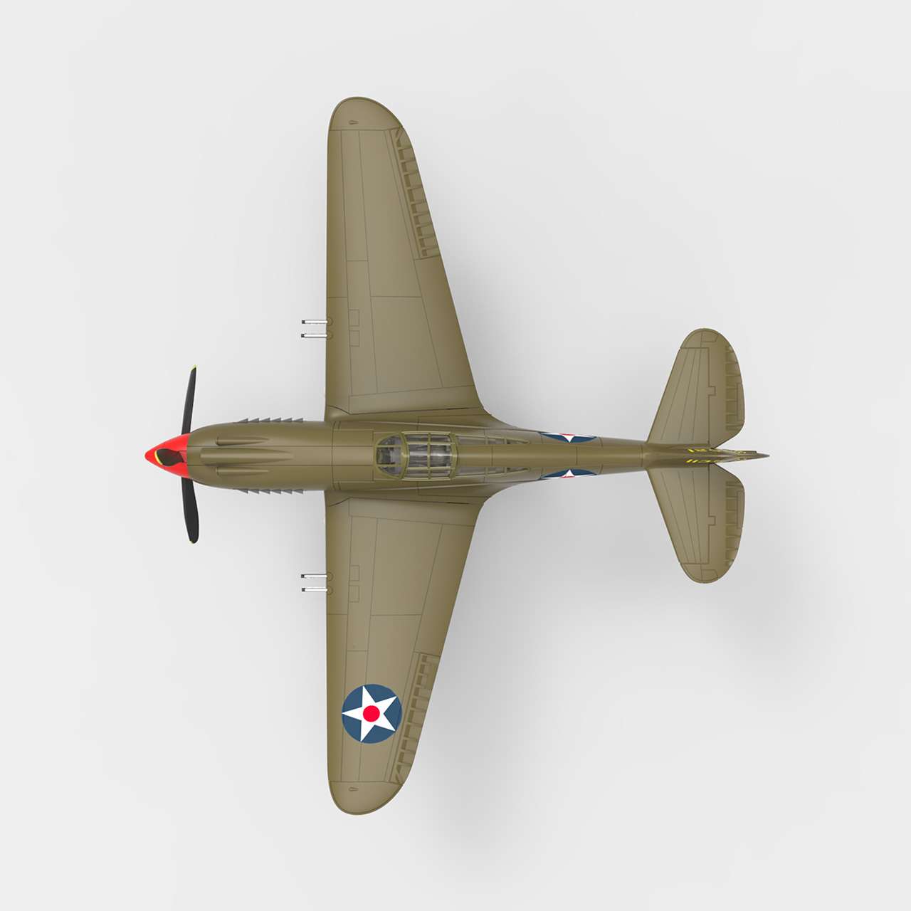 Curtiss P-40B Warhawk | Visto de Cima