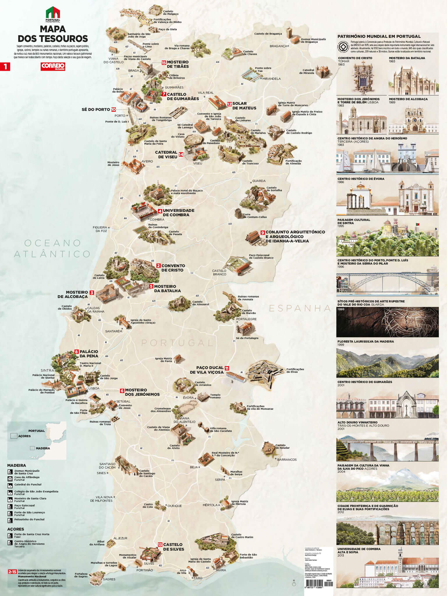 Mapa Turístico da Batalha e Património UNESCO do Centro de Portugal -  Infoportugal - Sistemas de Informação e Conteúdos