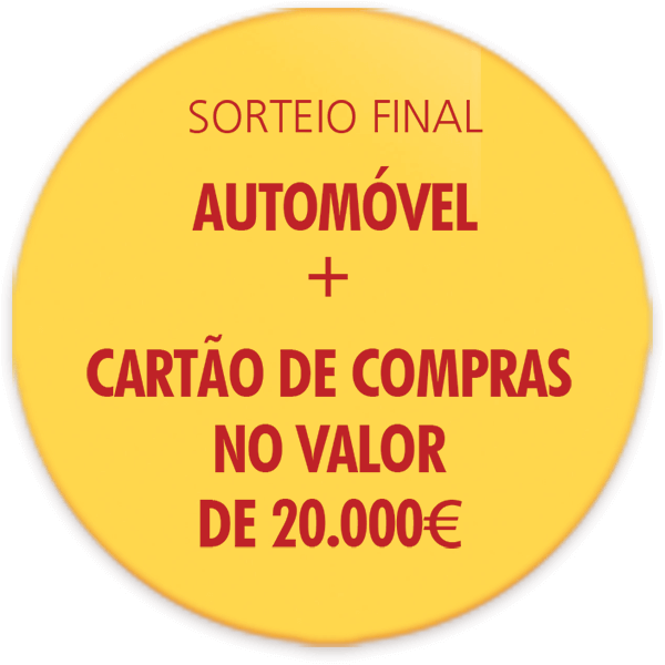 Sorteio Final | Automóvel + Cartão de Compras de 20.000€